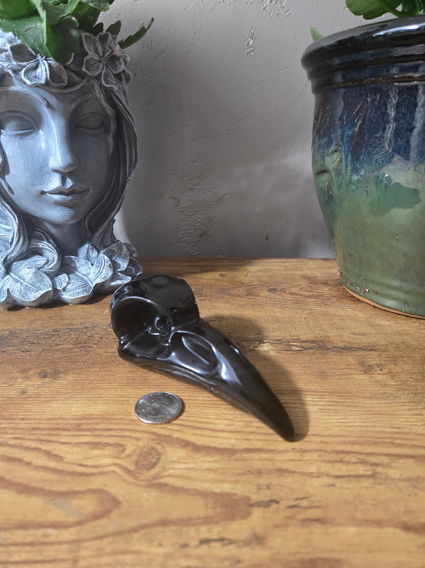 Obsidian Raven Skull