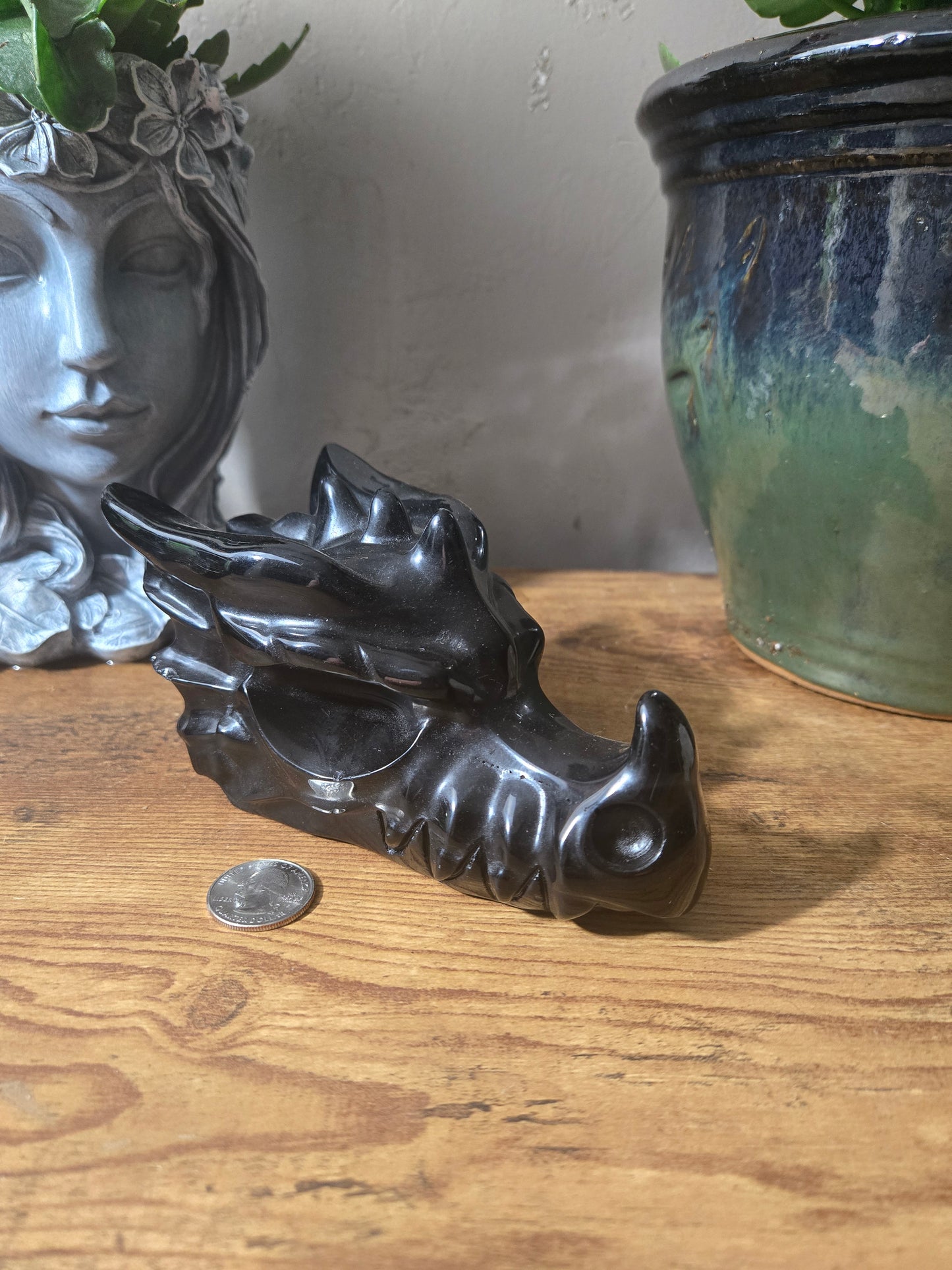Obsidian Dragon Skull