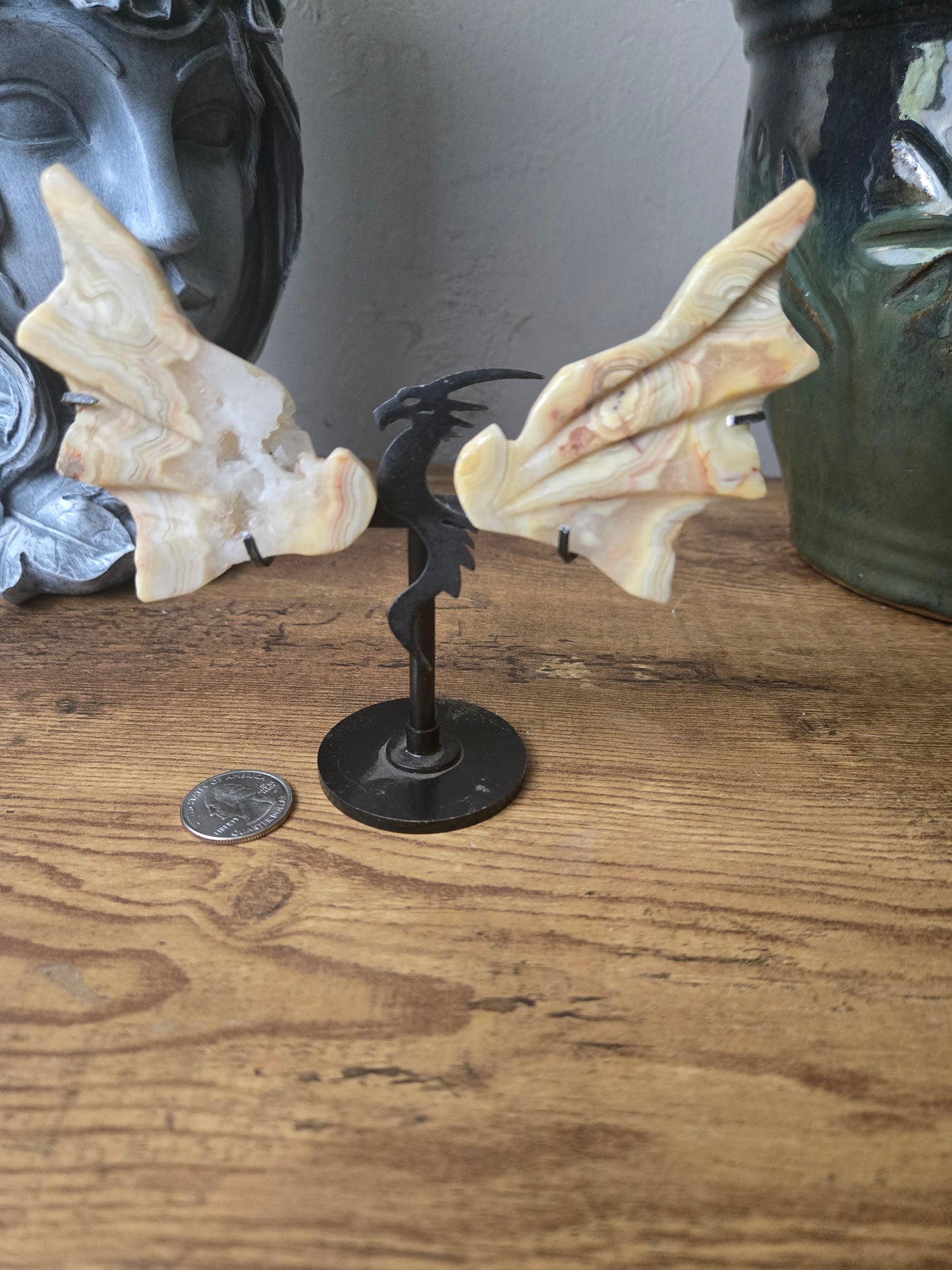 Druzy Agate Dragon Wings