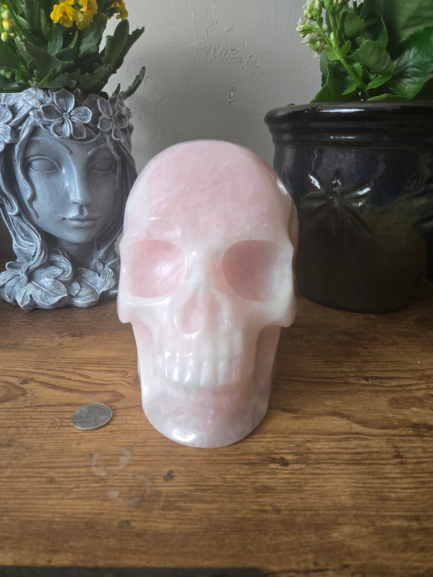 Rose Quartz Large Skull
