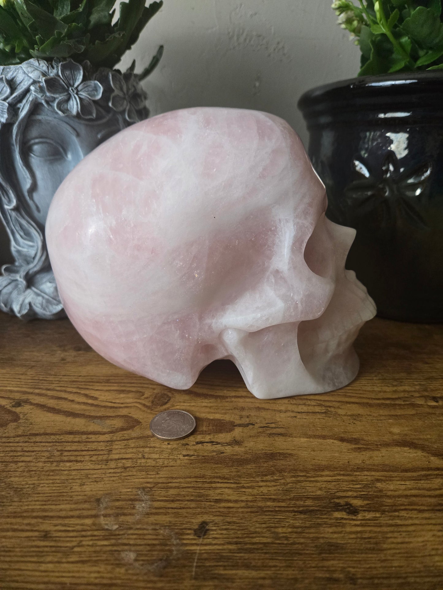 Rose Quartz Large Skull