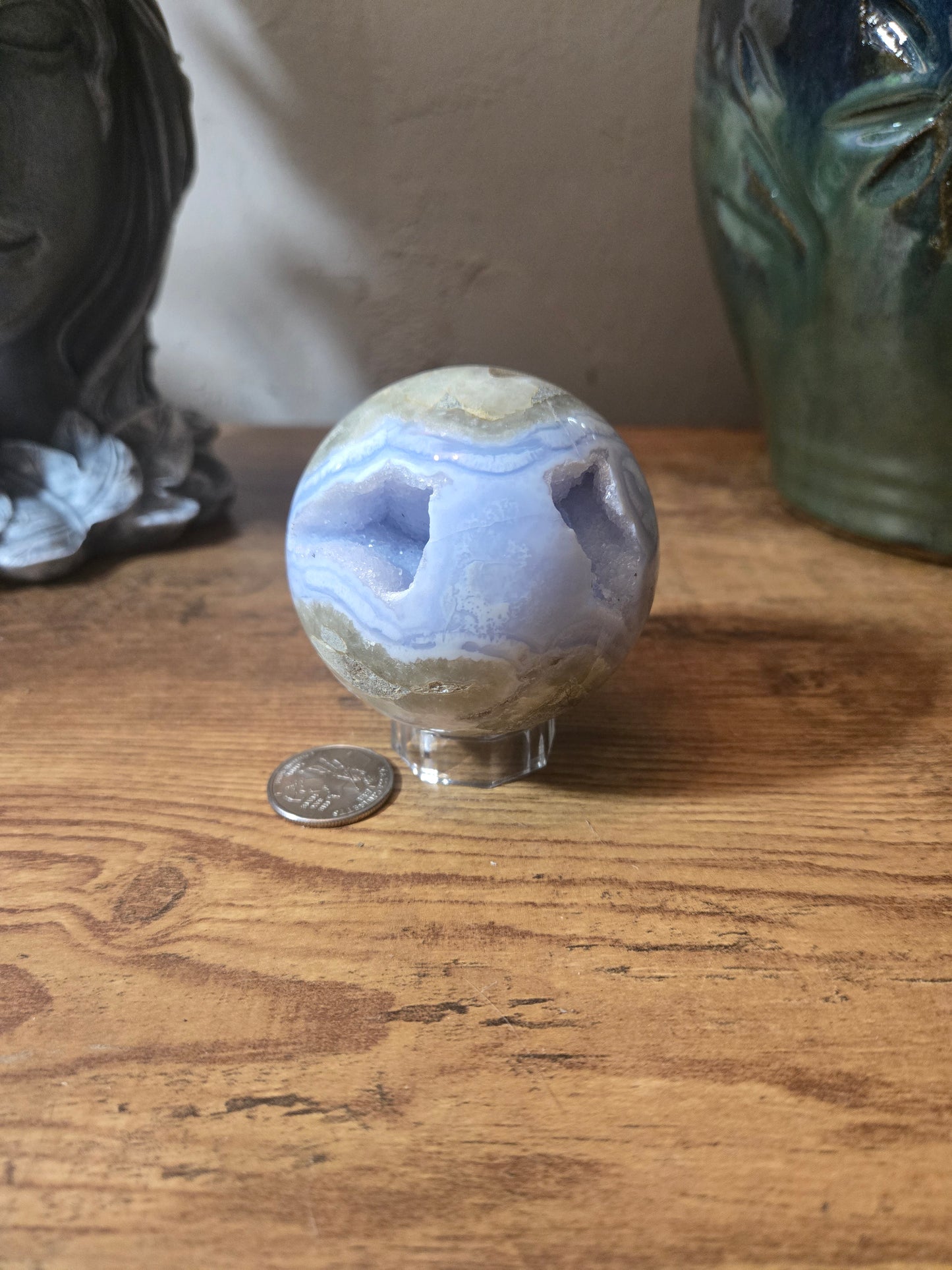 Druzy Blue Lace Agate Sphere