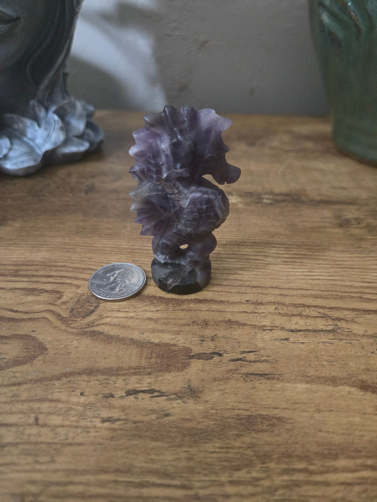 Fluorite Seahorse Carving