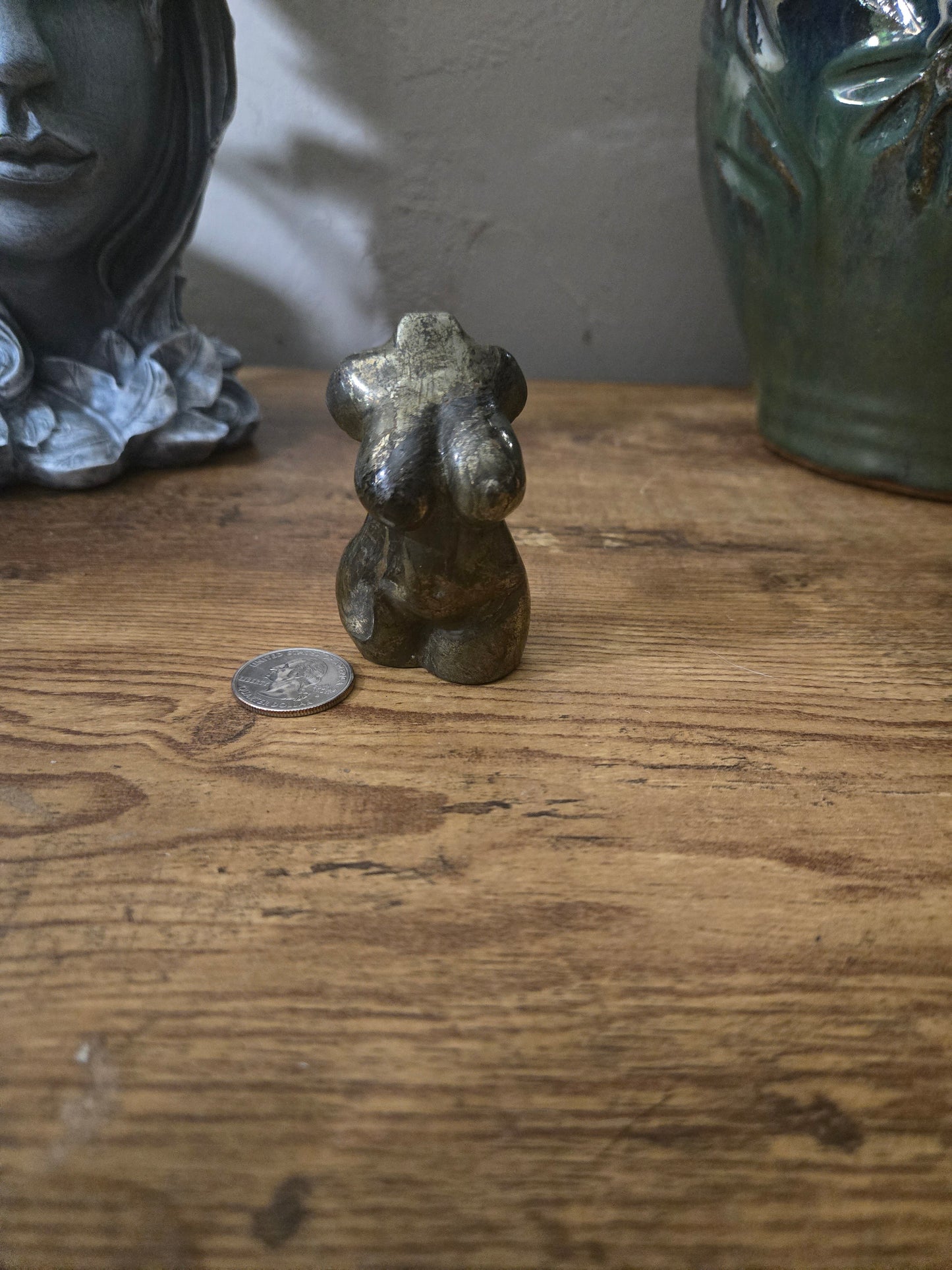 Pyrite Goddess Body Carving