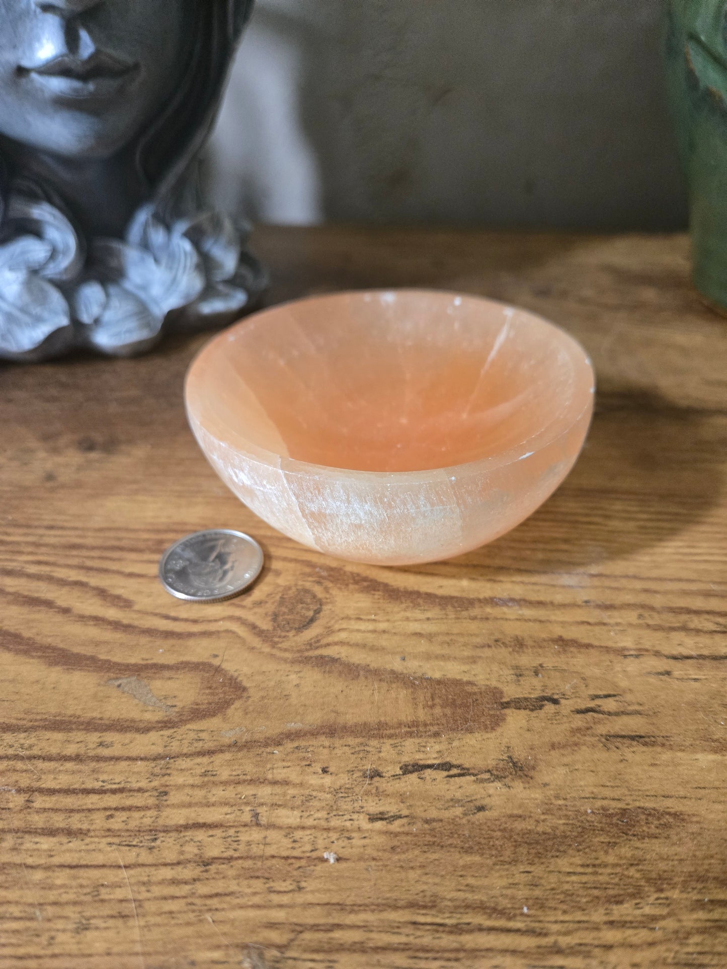 Peach Selenite Bowl