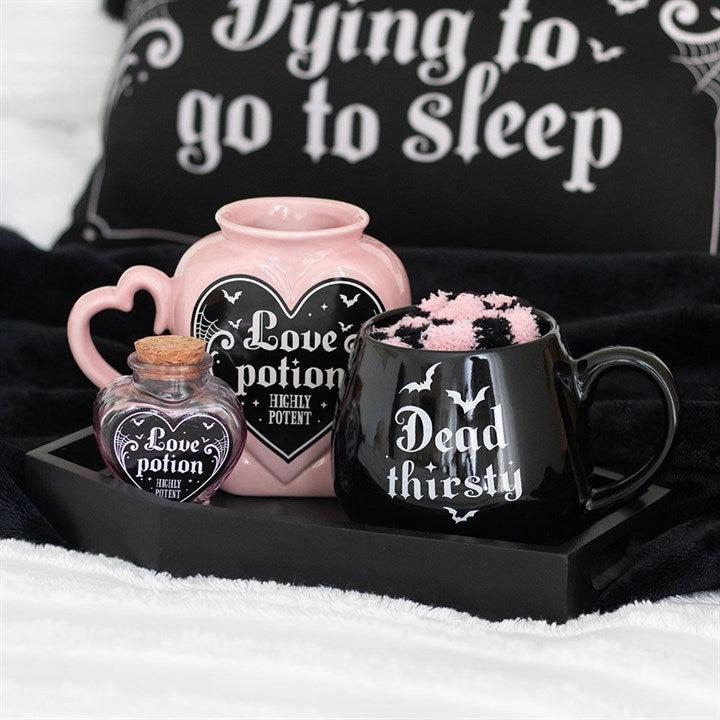 Gothic Love Potion Heart Shaped Mug