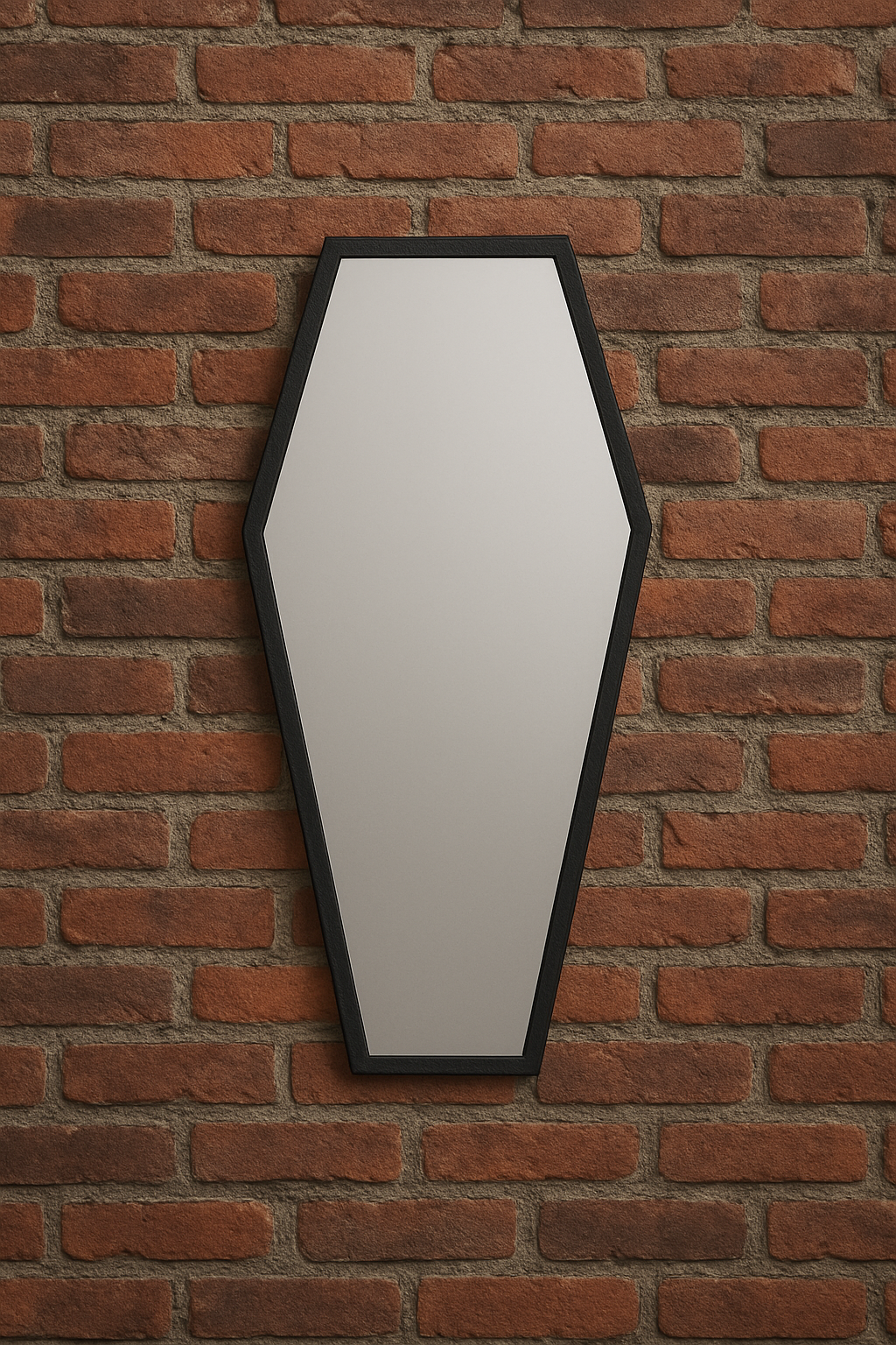 Coffin Mirror with Iron Border