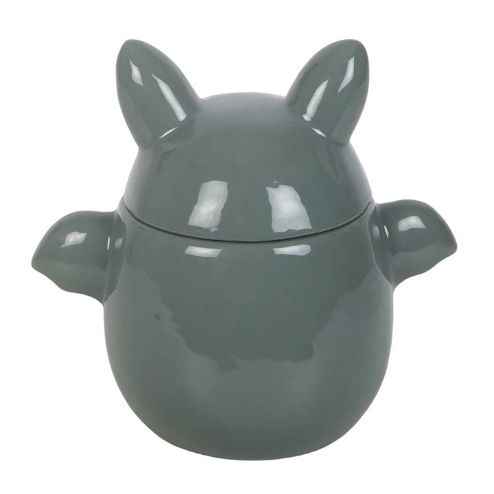 Cute Bat Cookie Jar | Ceramic Bat Treat Jar for Witchy Kitchens