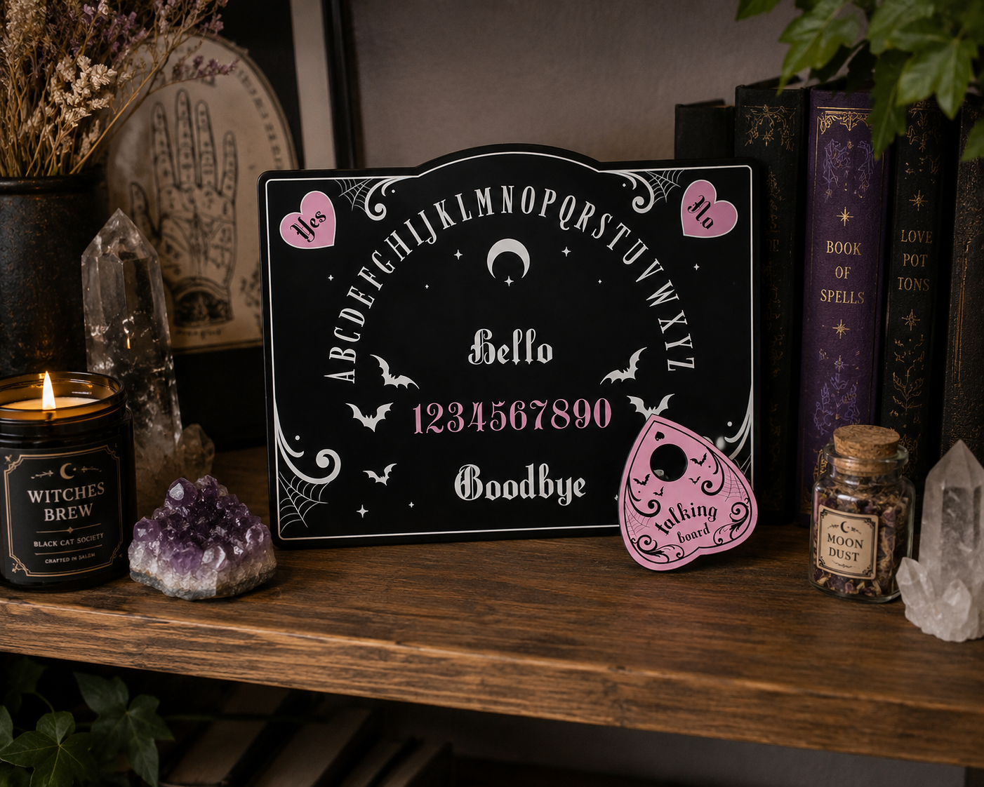 Pink and Black Talking Board