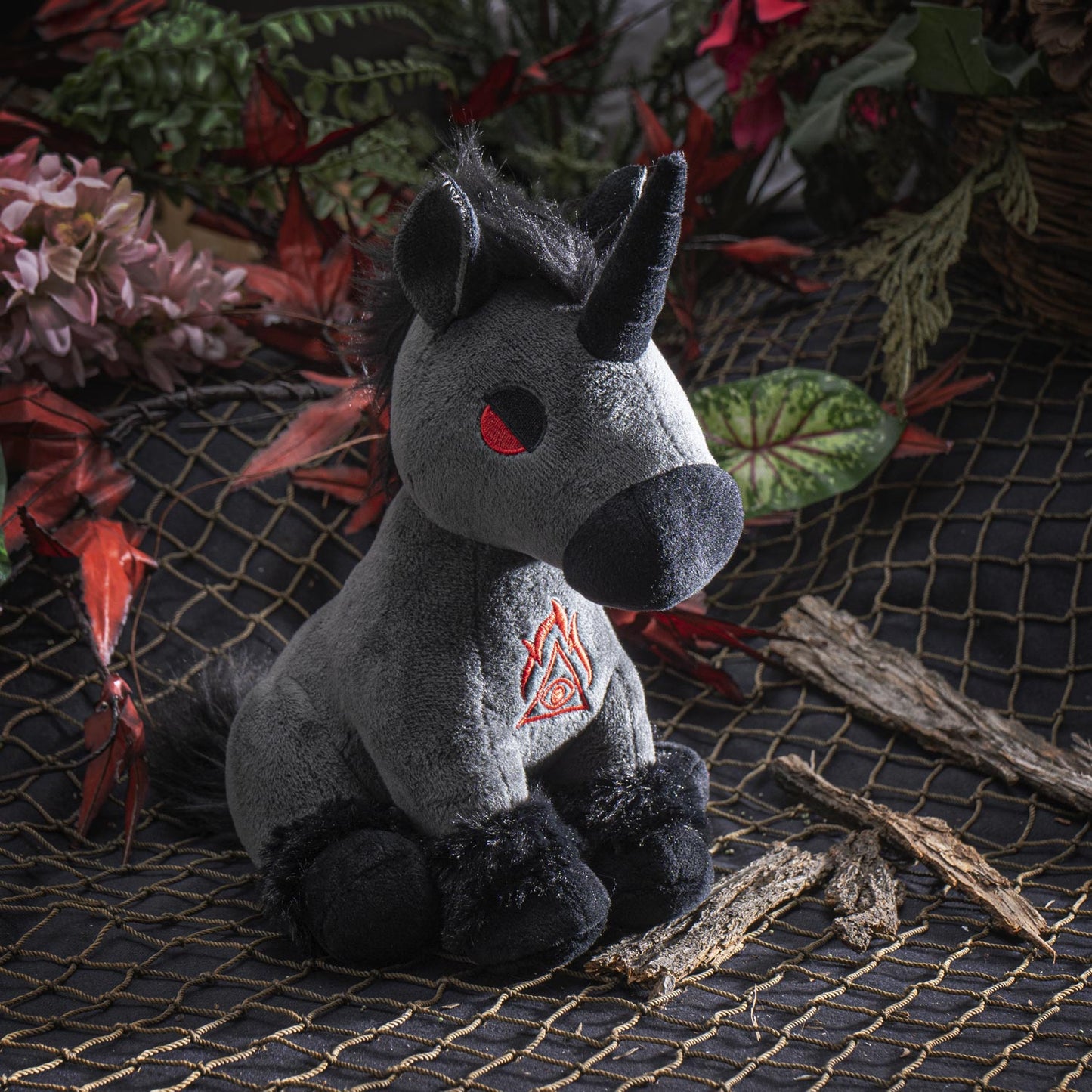 Hellion Stuffed Plush Black Unicorn