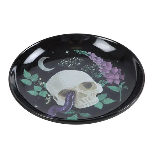 Venom & Vines Gothic Skull Trinket Dish
