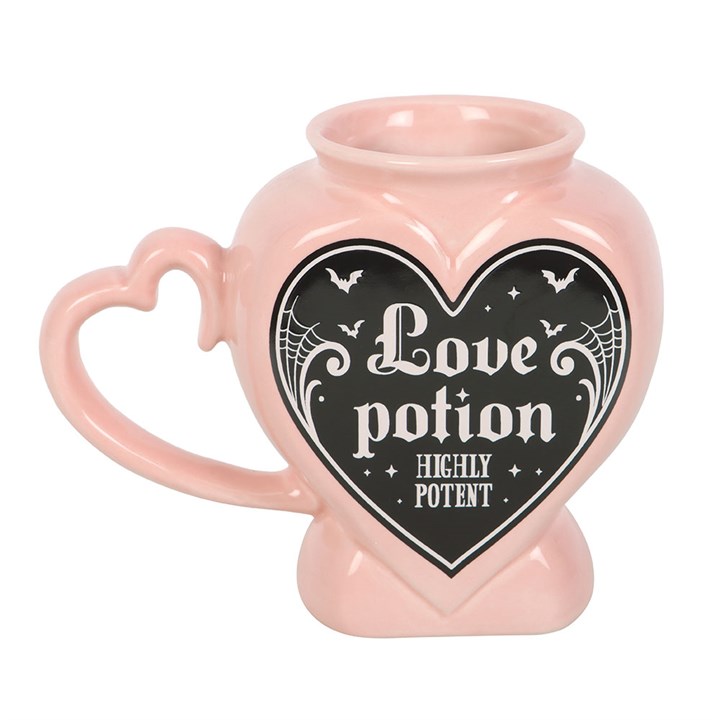 Gothic Love Potion Heart Shaped Mug