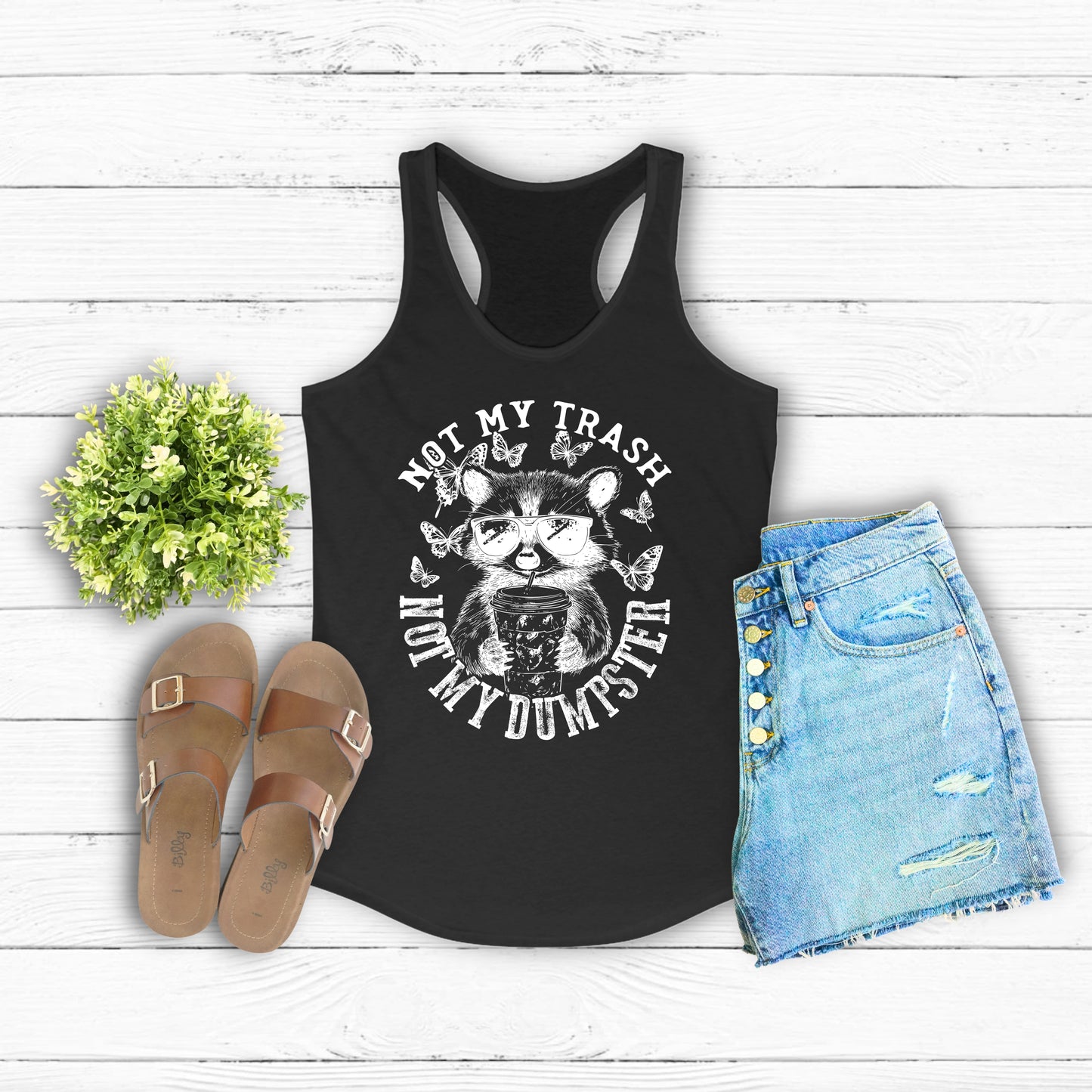 Not My Trash Racerback Tank