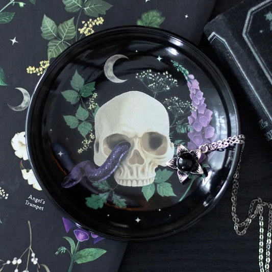 Venom & Vines Gothic Skull Trinket Dish
