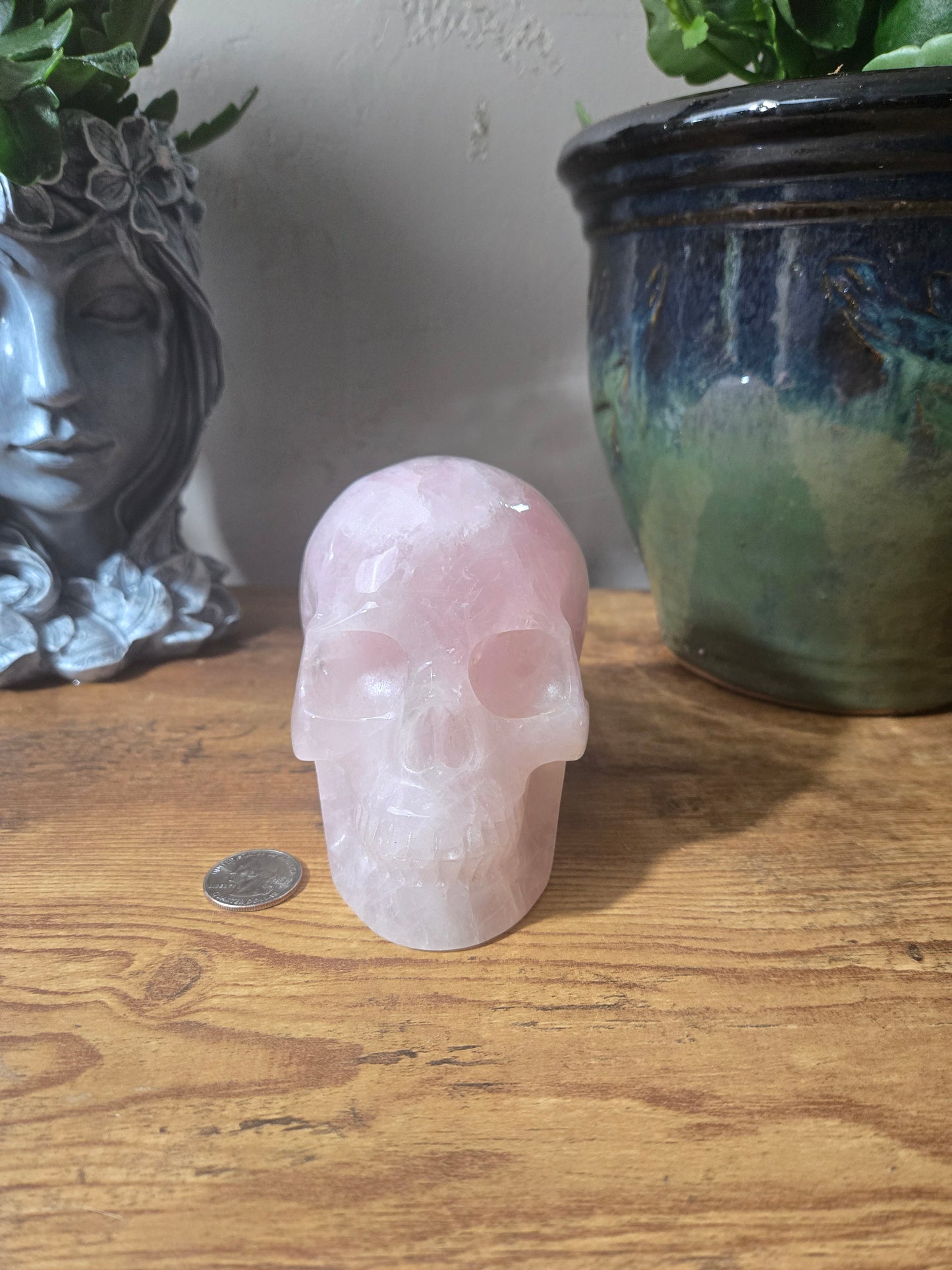 Rose Quartz Skull