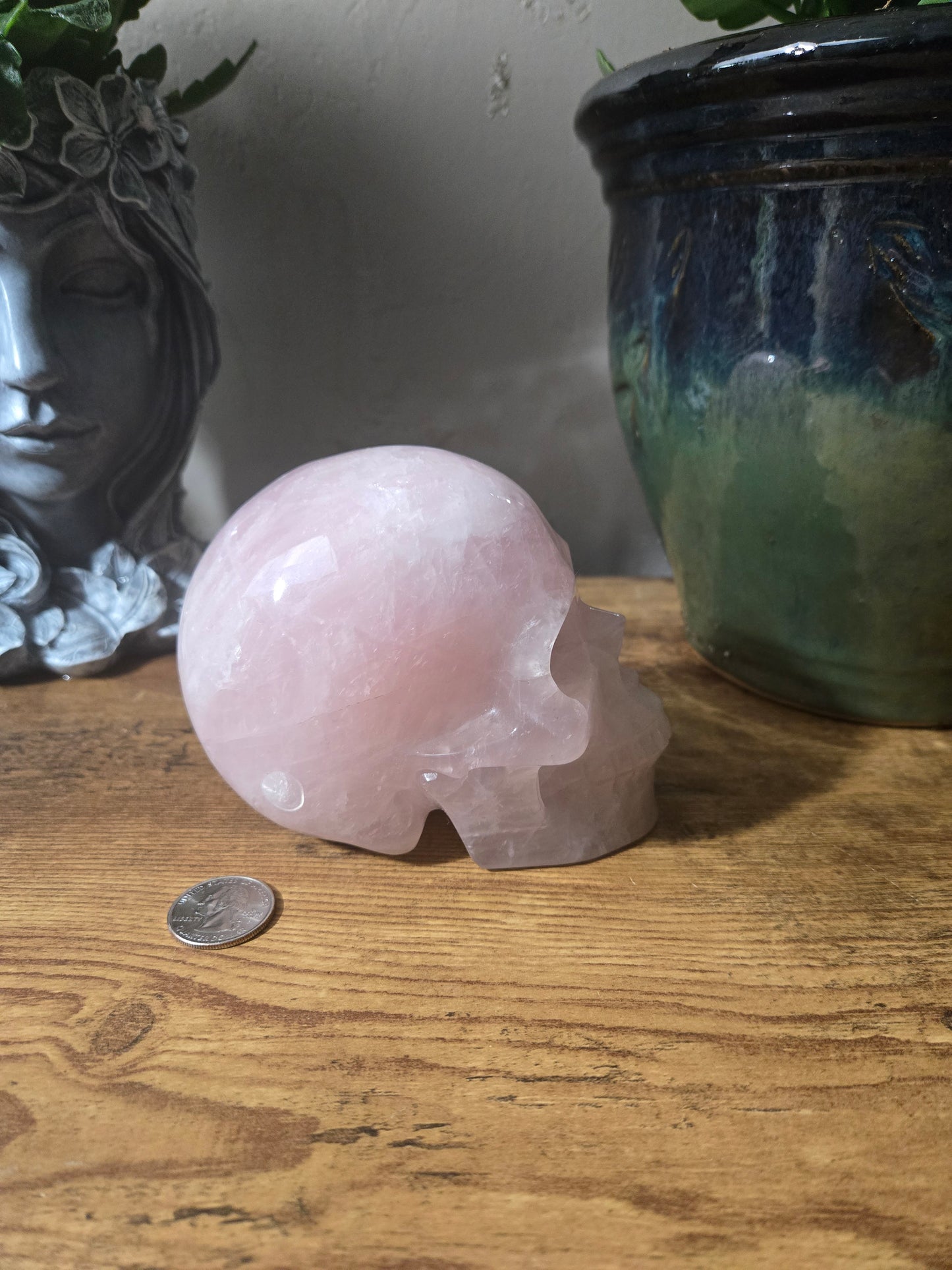 Rose Quartz Skull