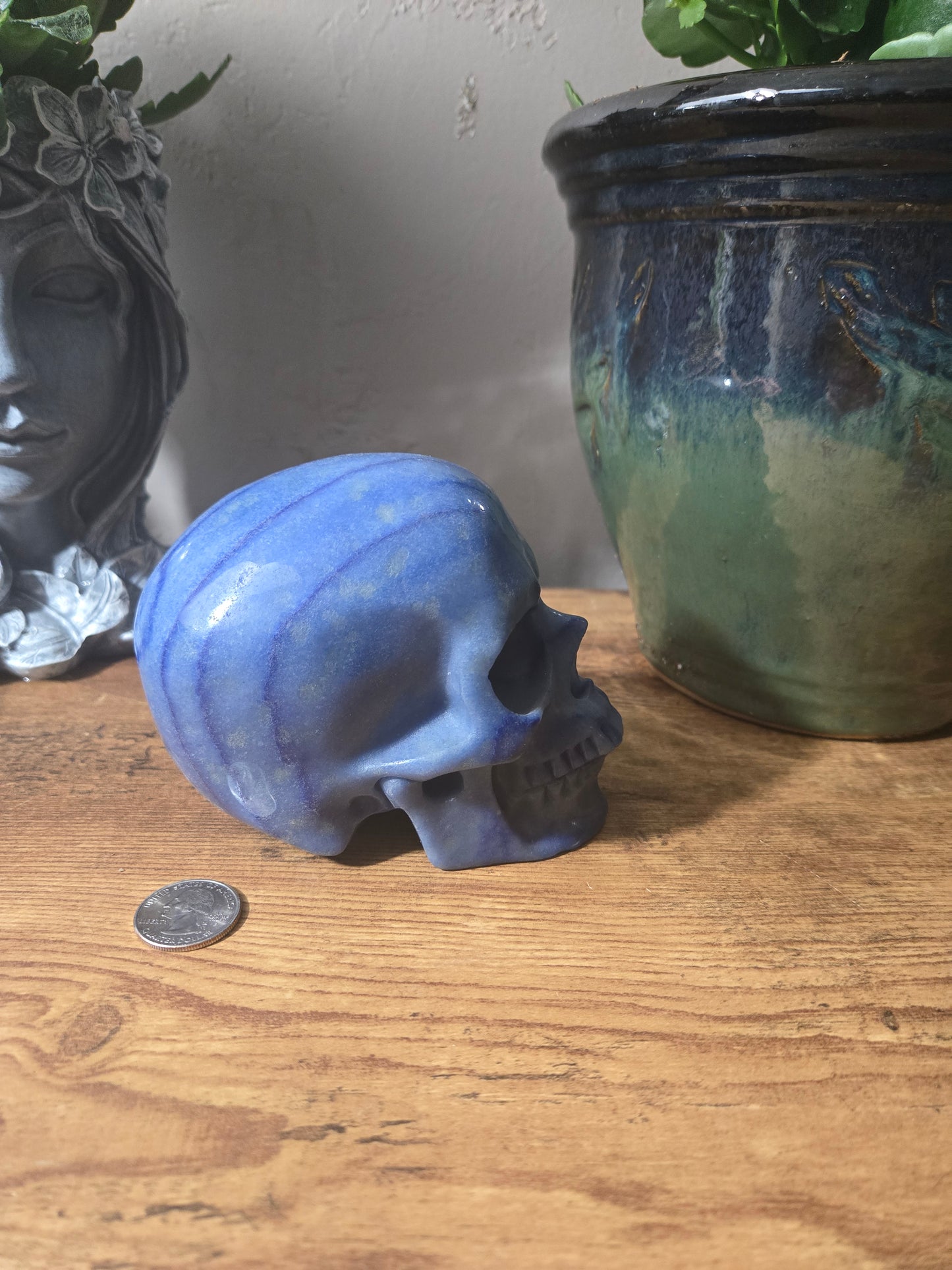 Blue Aventurine Skull