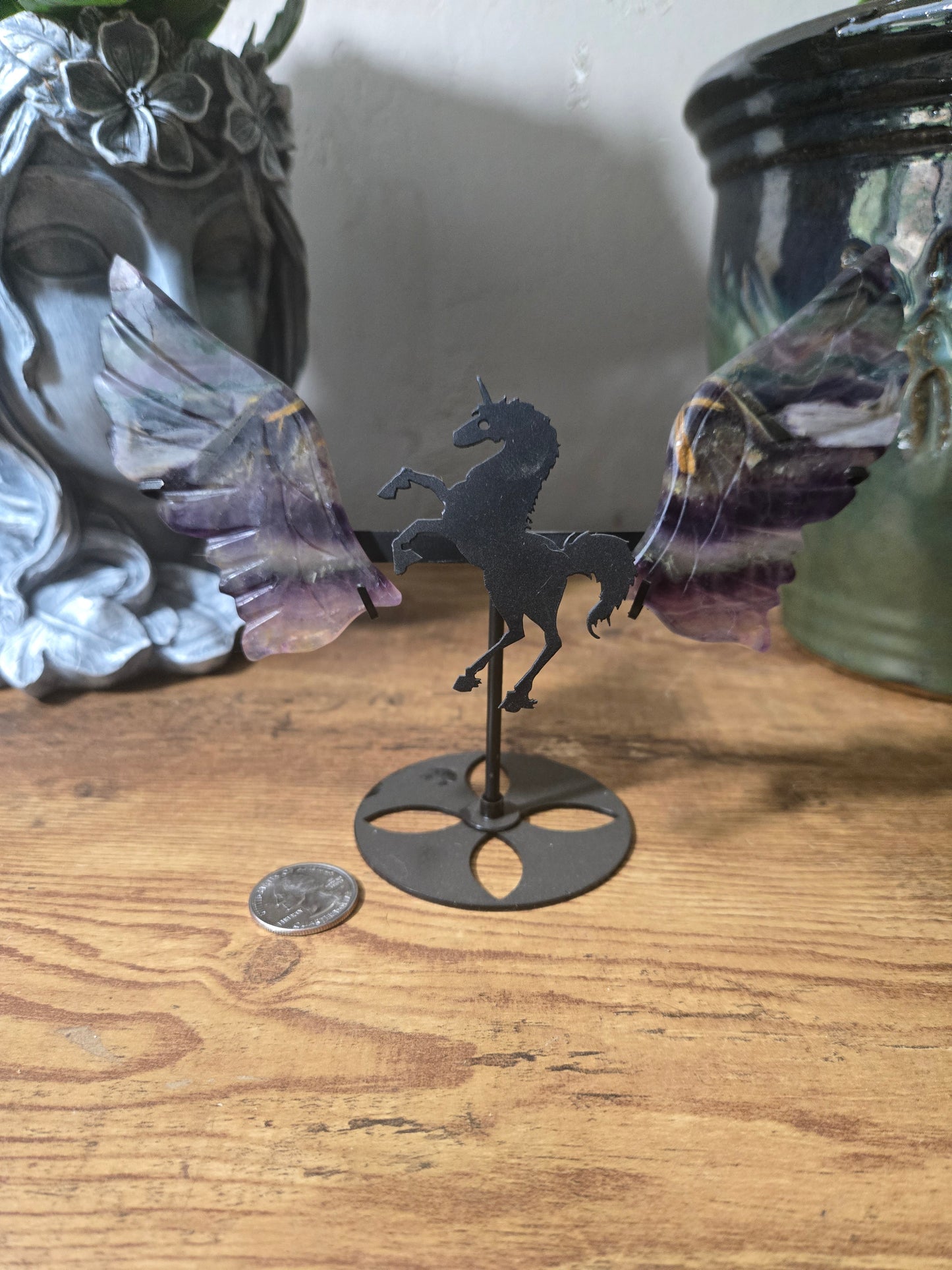 Rainbow Fluorite Pegasus Wings