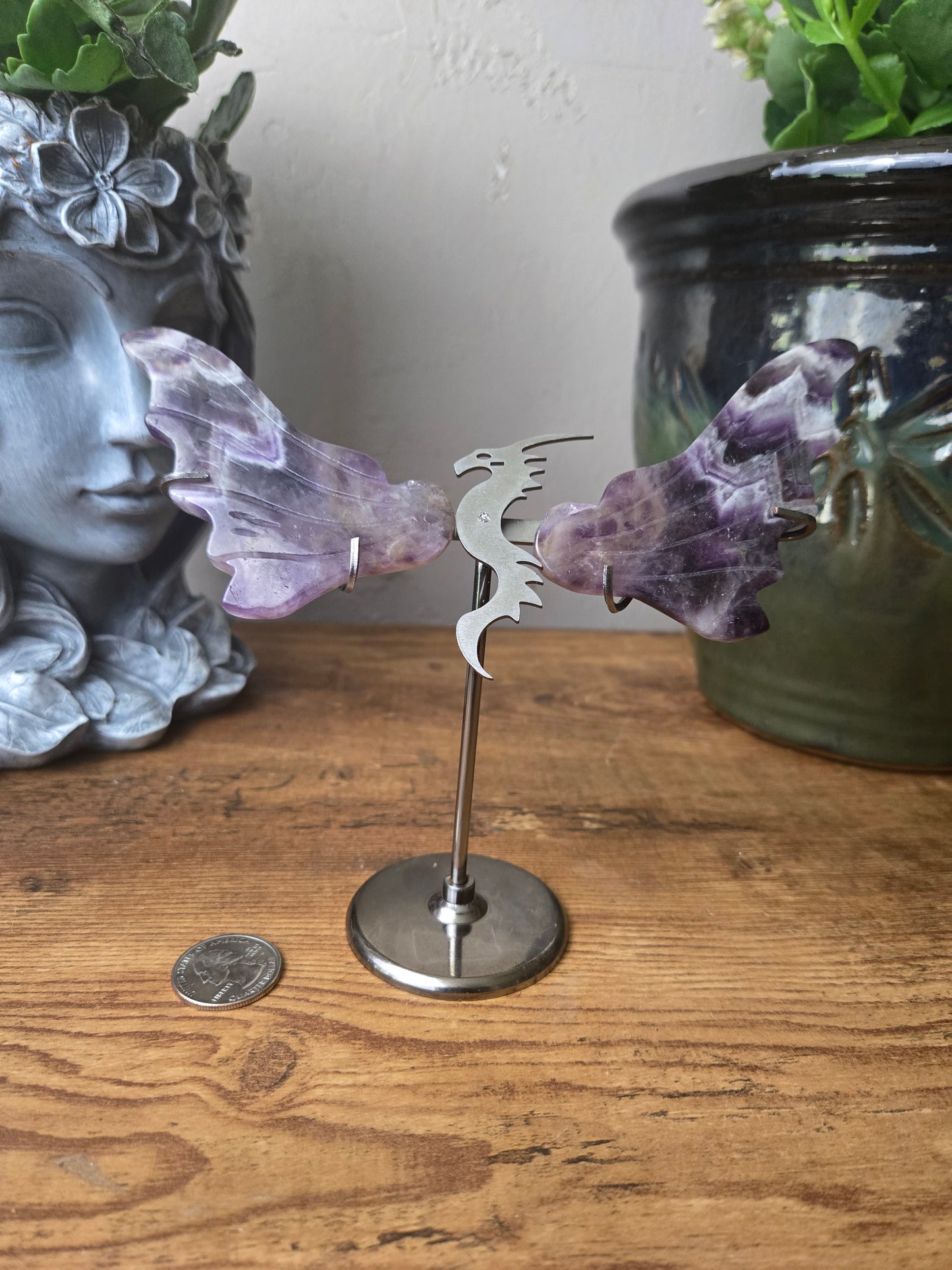Chevron Amethyst Dragon Wings
