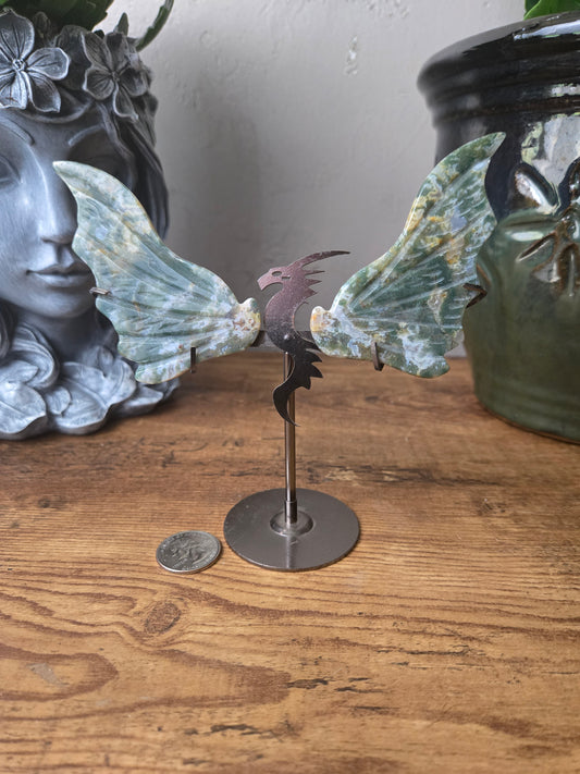 Ocean Jasper Dragon Wings