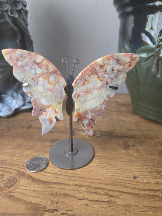 Crazy Lace Agate Butterfly Wings