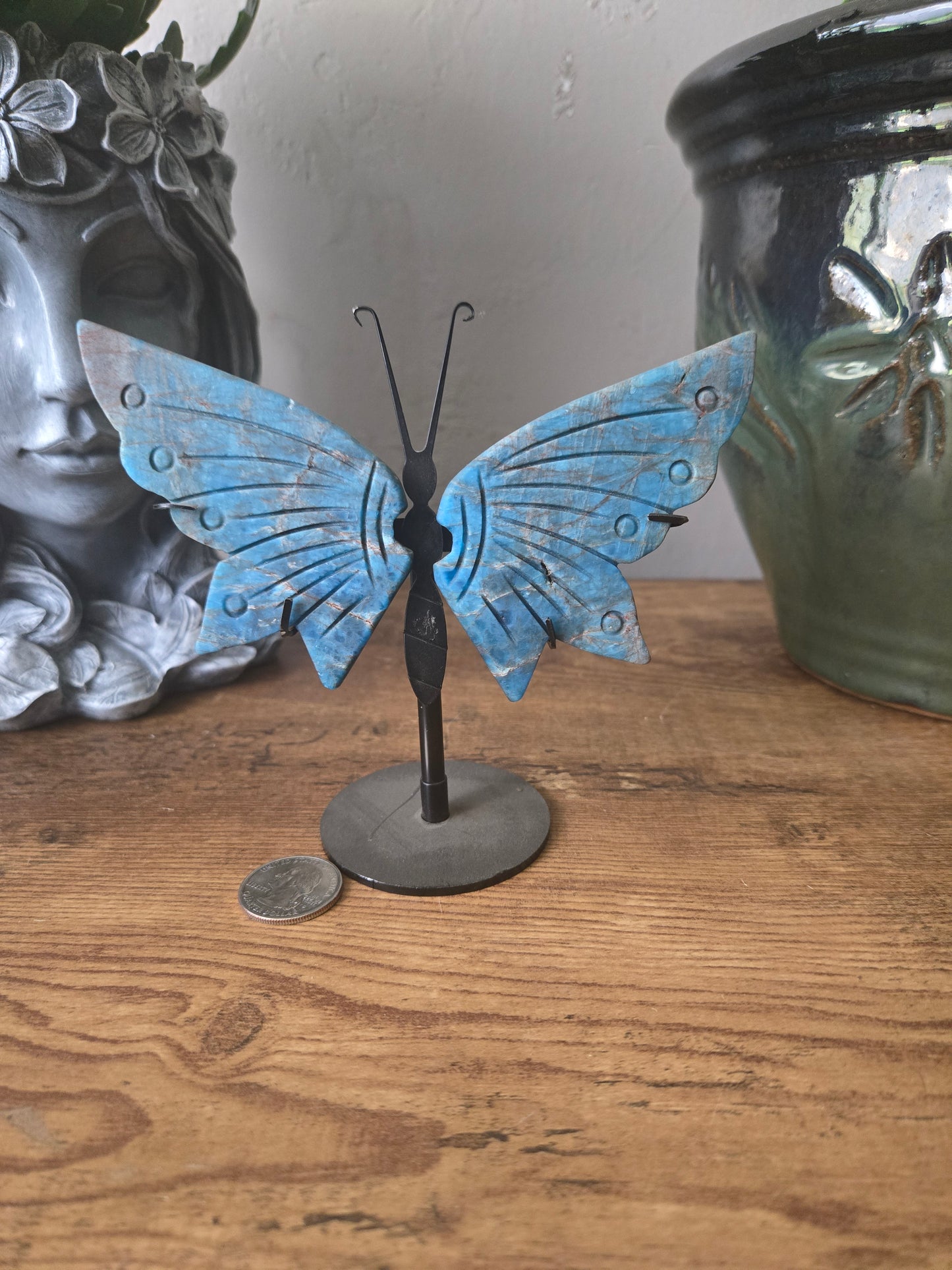 Blue Apatite Butterfly Wings