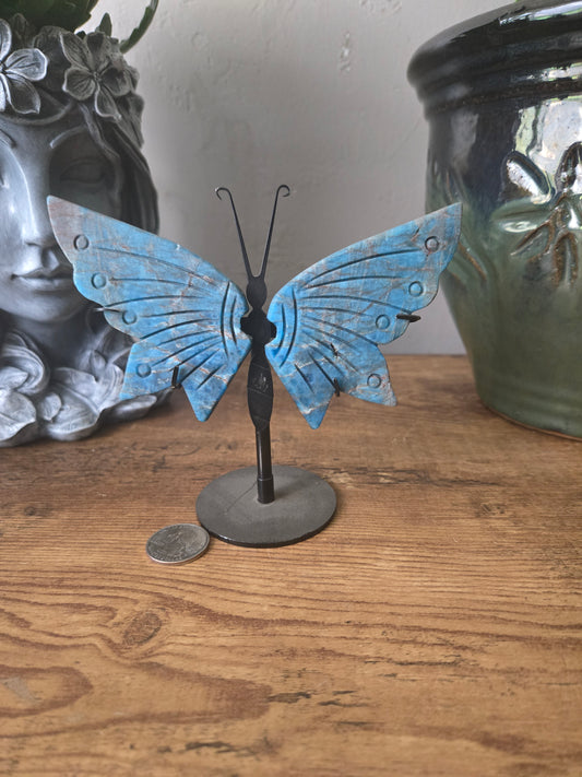 Blue Apatite Butterfly Wings