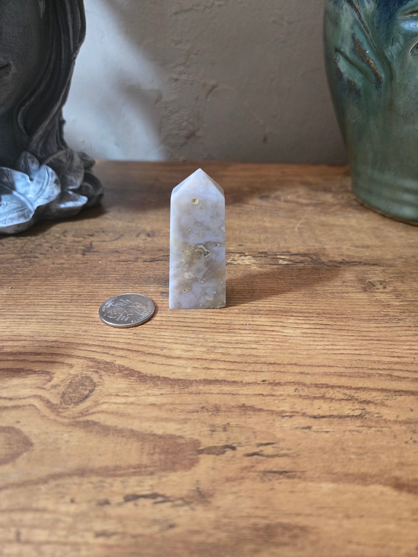 Pink Flower Agate Tower