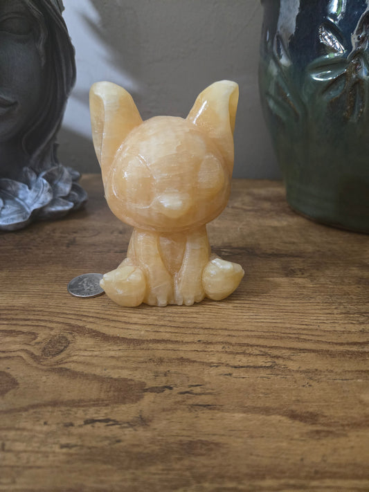 Orange Calcite Stitch Carving