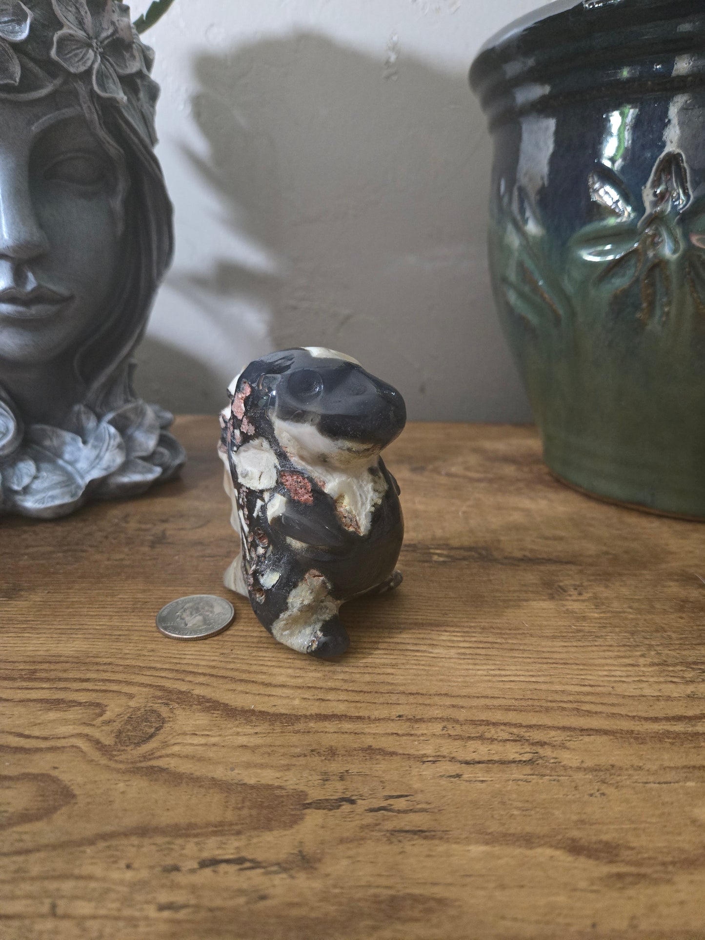 Volcano Agate Dinosaur Carving