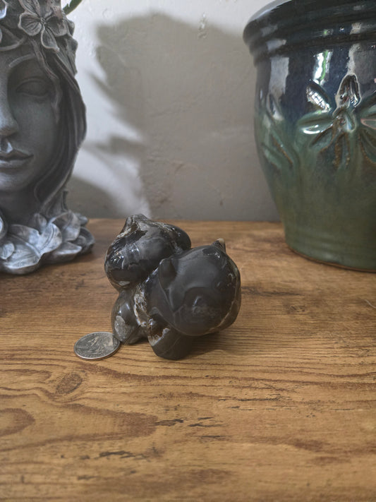 Volcano Agate Bulbasaur Carving