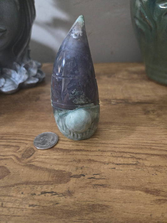 Ocean Jasper Gnome Carving