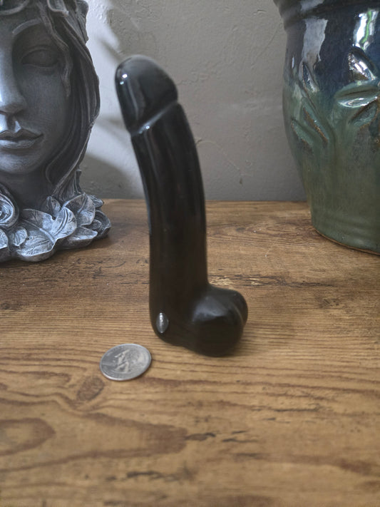 Obsidian Male Body Part Carving
