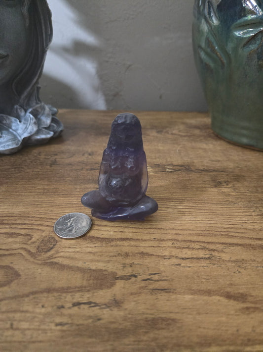 Fluorite Mother Earth Carving