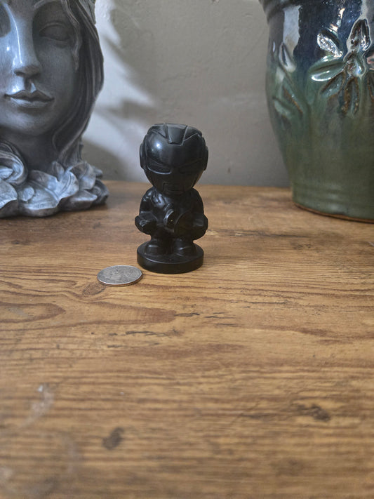 Obsidian Iron Man Carving