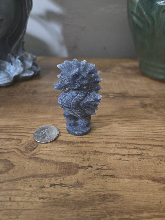 Fluorite Seahorse Carving