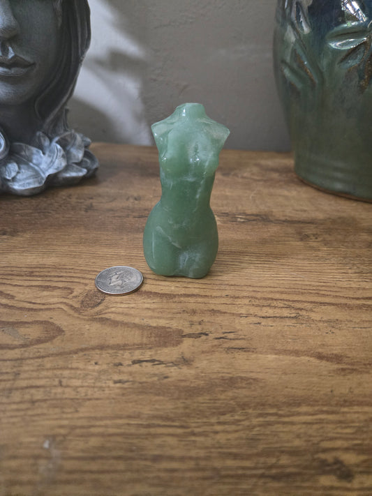 Green Aventurine Goddess Body Carving