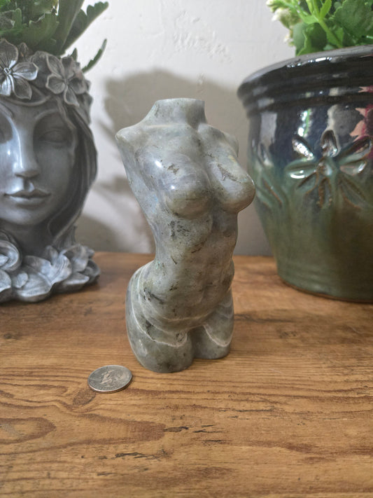Labradorite Goddess Body Carving