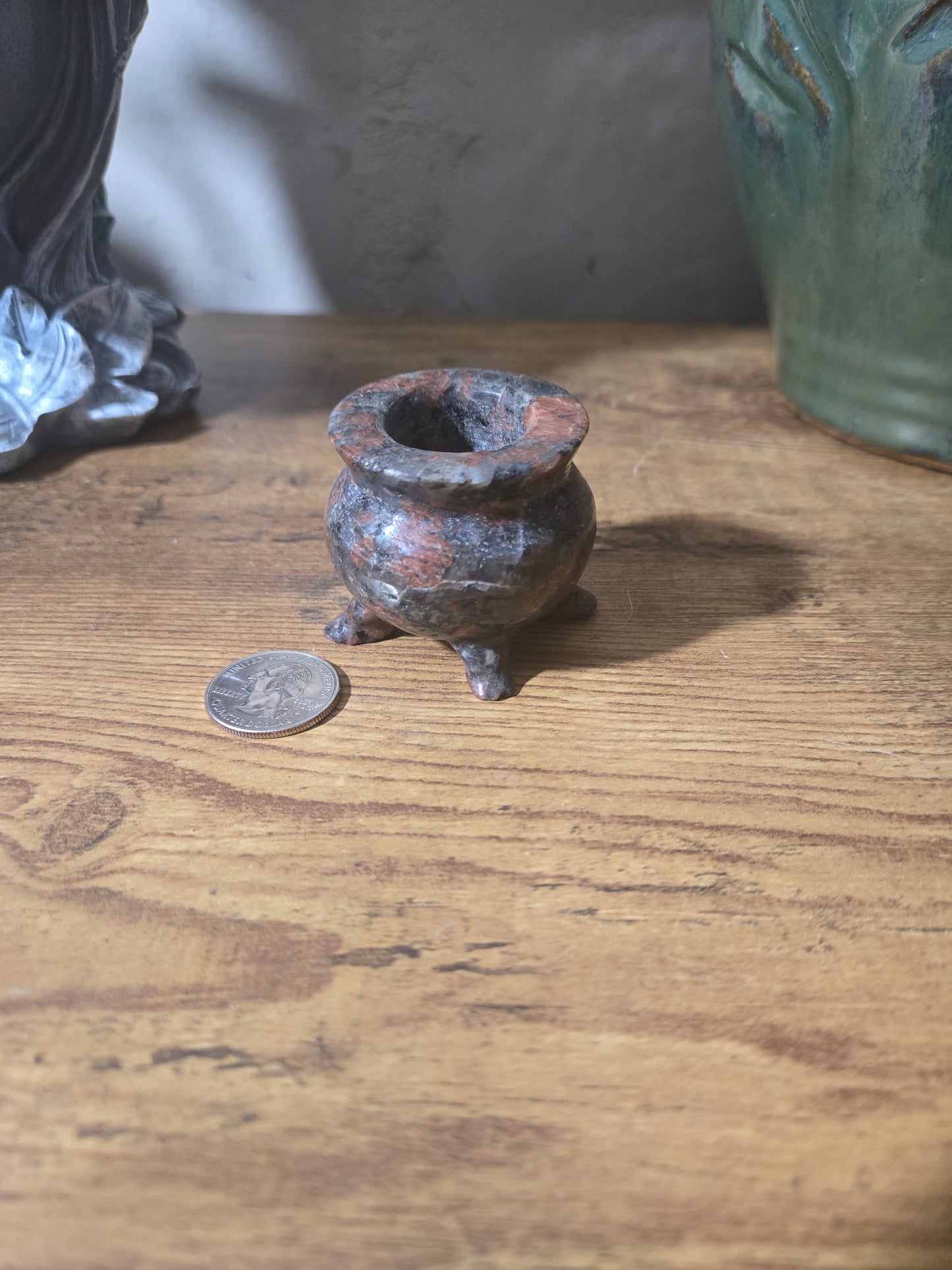 Breciated Jasper Cauldron Carving