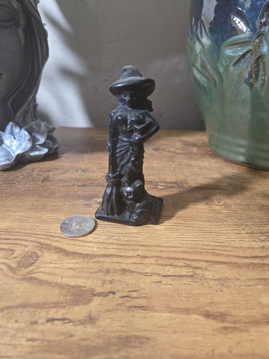 Obsidian Witch Carving