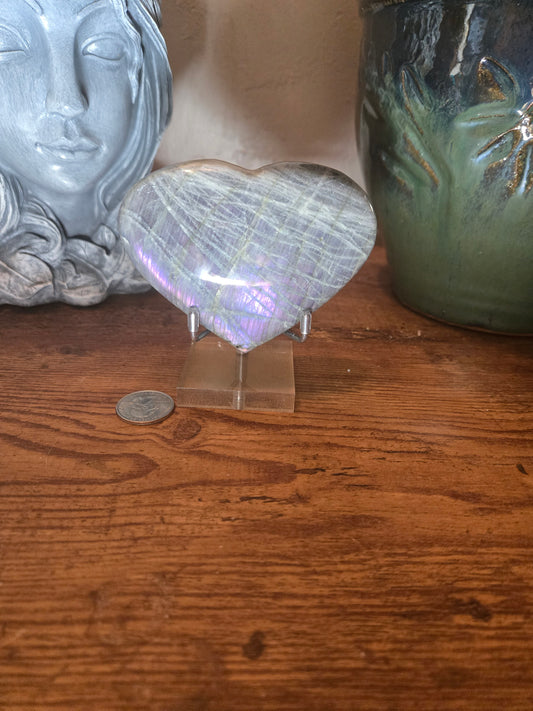 Labradorite Heart Carving