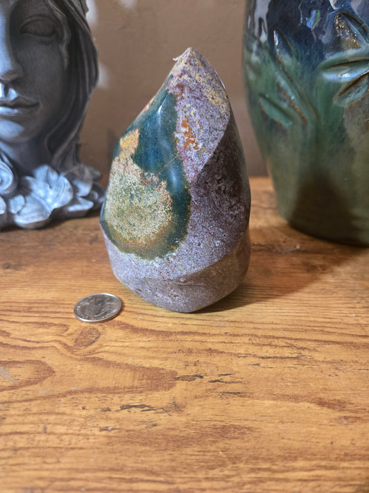 Ocean Jasper Flame Carving
