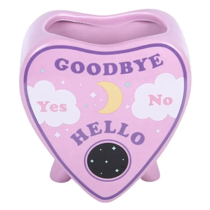 Pastel Planchette Ceramic Vase with Celestial Design