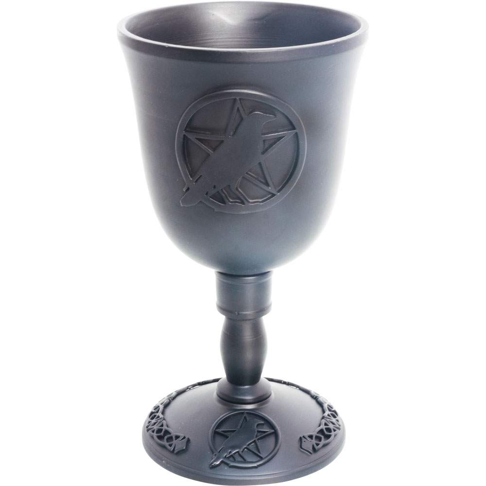 Raven Pentacle Cast Iron Ritual Goblet