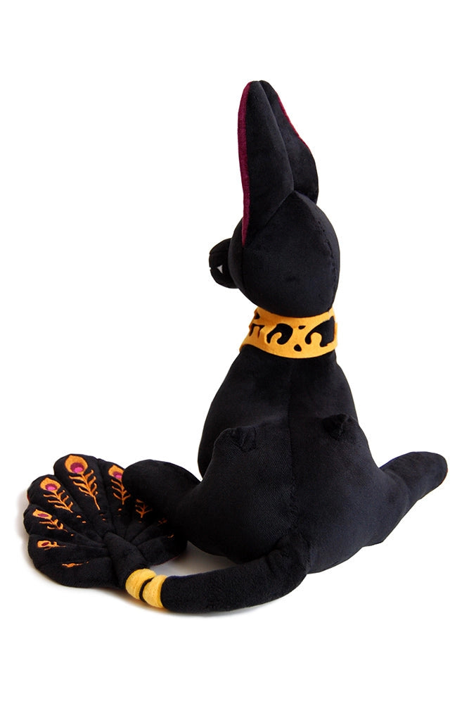 Floral Frolic Underworld Jackal Plush – 15" Tall Gothic Mythology Companion
