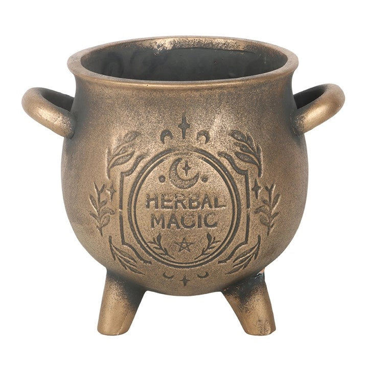 Herbal Magic Cauldron Terracotta Planter