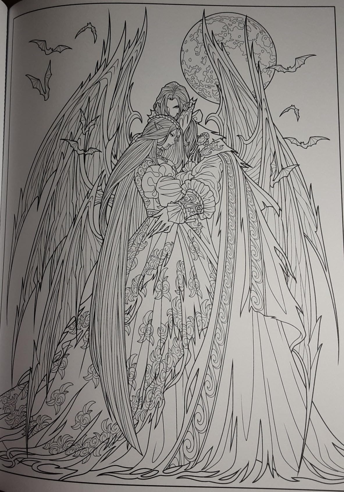 TABRETH: Dark Fairies Coloring: A Cursed Coloring Experience, 96 pages