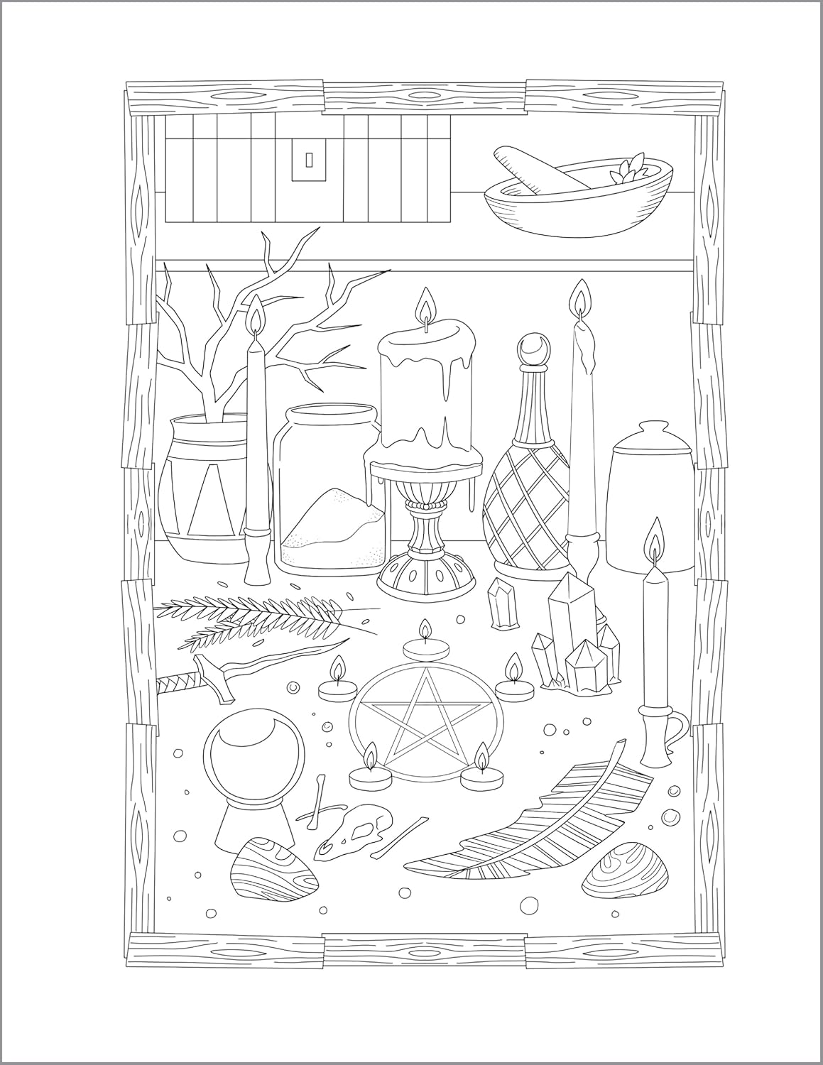 Witchcraft Coloring Book For Adults: Nourish the Spirit