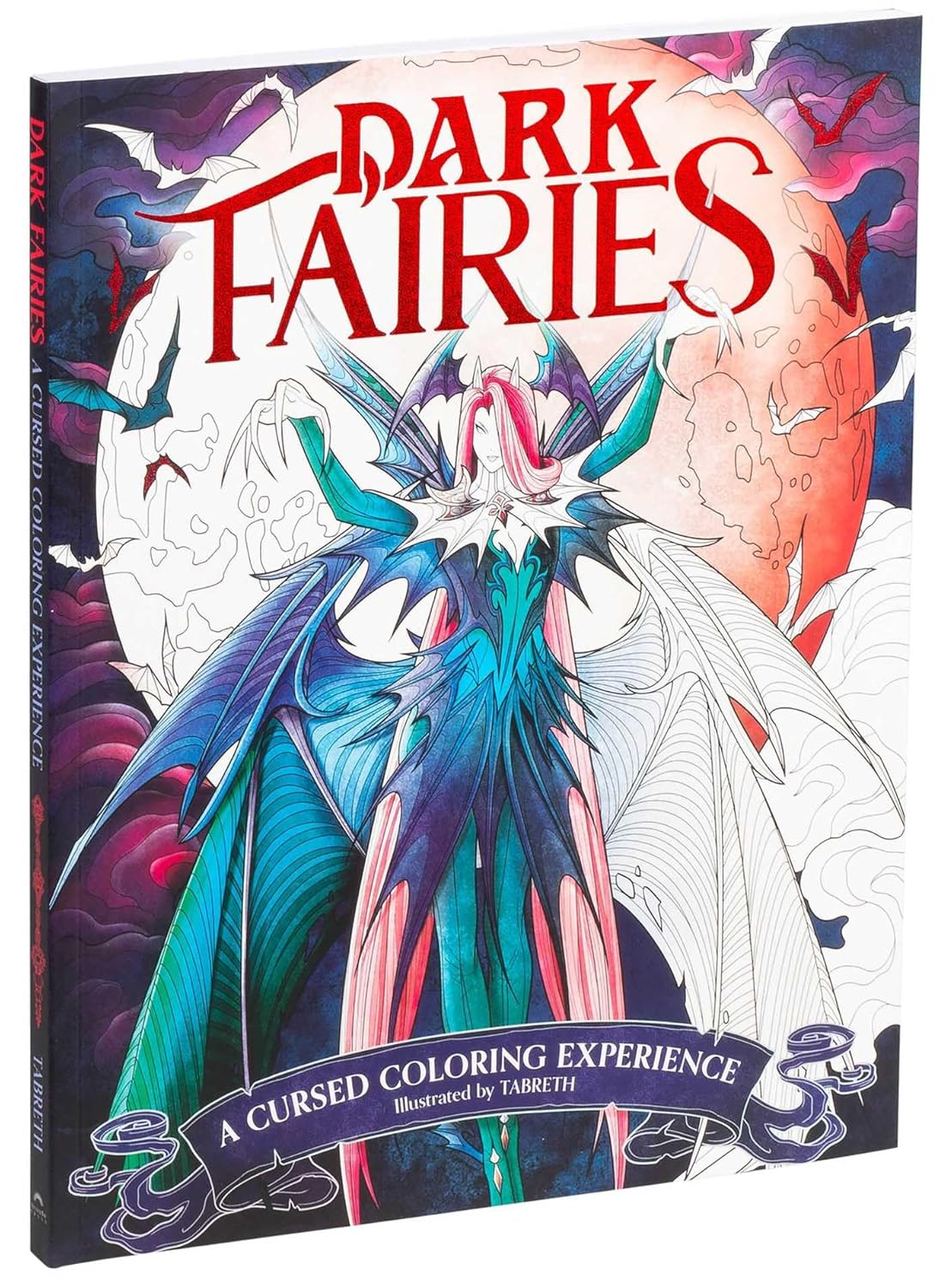 TABRETH: Dark Fairies Coloring: A Cursed Coloring Experience, 96 pages