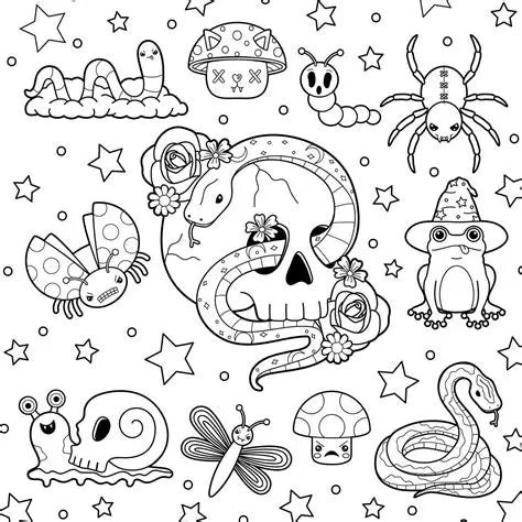 The Creepy Cute Goth Coloring Book